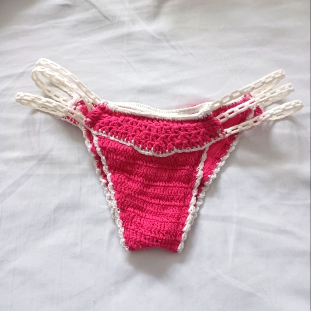 Pink bikini bottom